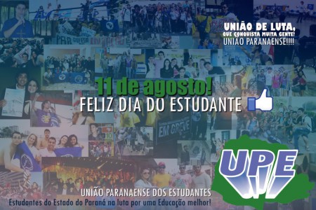 Banner da UPE para o dia do estudante.